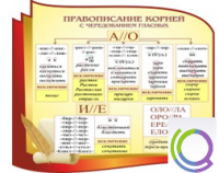 Стенд "Правописание корней с чередованием гласных" - «globural.ru» - Абинск