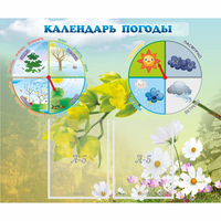 Стенд "Календарь погоды" с 2 карманами - «globural.ru» - Абинск