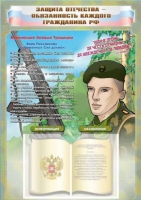 Стенд-уголок "Защита Отечества – обязанность каждого гражданина Российской Федерации" - «globural.ru» - Абинск