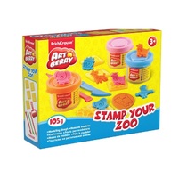 Пластилин на растительной основе Artberry/Stamp Your Zoo 3 бан./35 г со штампами - «globural.ru» - Абинск
