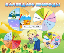 Стенд "Календарь природы" (вариант 1) - «globural.ru» - Абинск