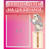 Стенд "Список на шкафчики" - «globural.ru» - Абинск