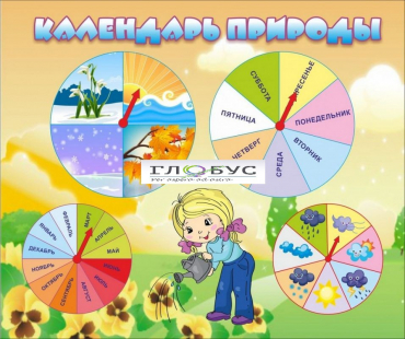 Стенд "Календарь природы" (вариант 1) - «globural.ru» - Абинск